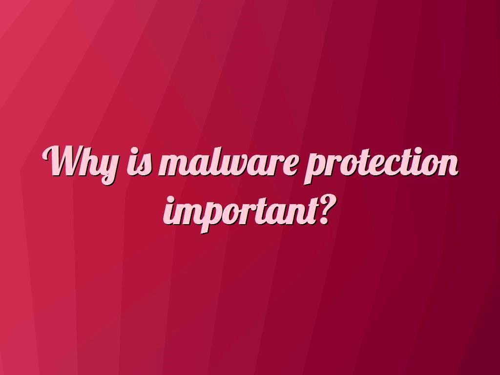 Nowadays, most people do all their tasks through the internet, and they also try different devices for doing so, therefore the risk of being infected with malware have increased. Why is malware protection important